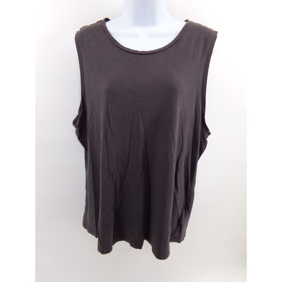 Logg Tops Womens Tank Top Plain Solid 0 Cotton Muscle Knocker Xl